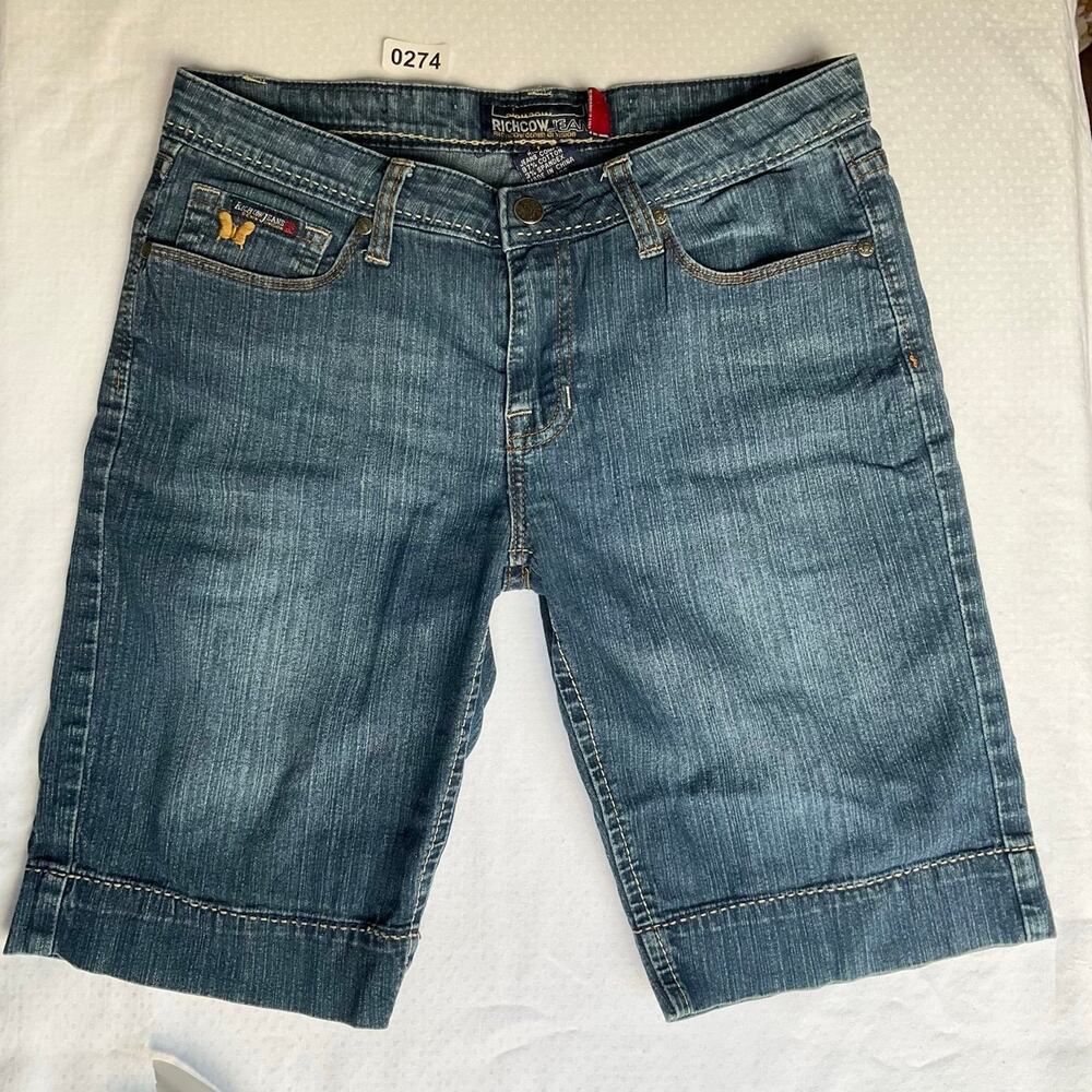 Richcow Denim Shorts, size 7, Blue, 30 inches